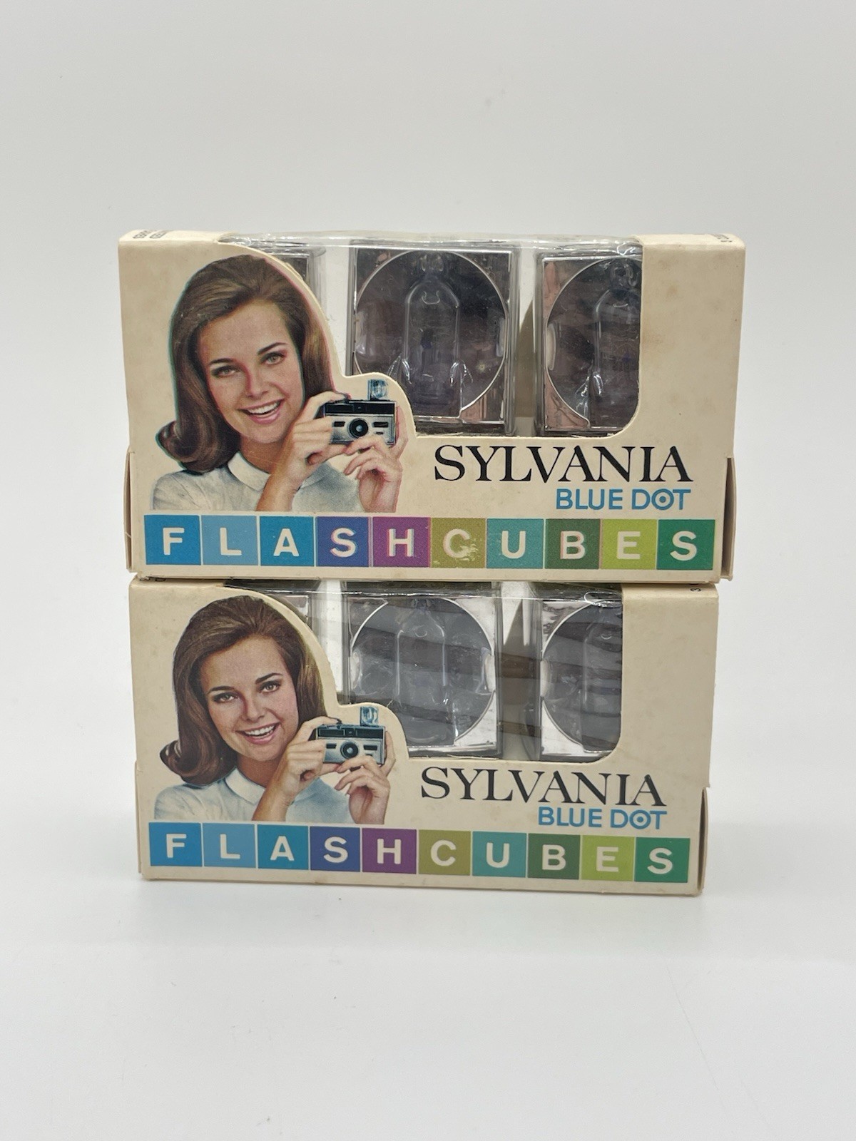 SYLVANIA ~ BLUE DOT "FLASHCUBES" ~ Lot of 2 (6 Cubes/24 Shots )~ NOS