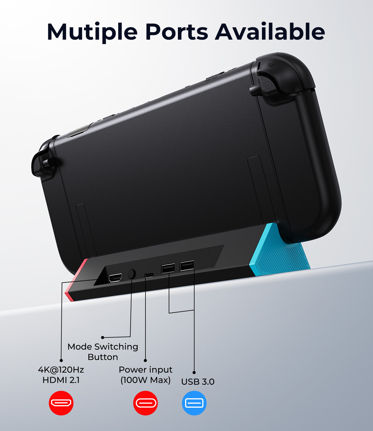 TV Docking Station Nintendo Switch 2 2025 / 4K HDMI Adapter Output Type-C USB