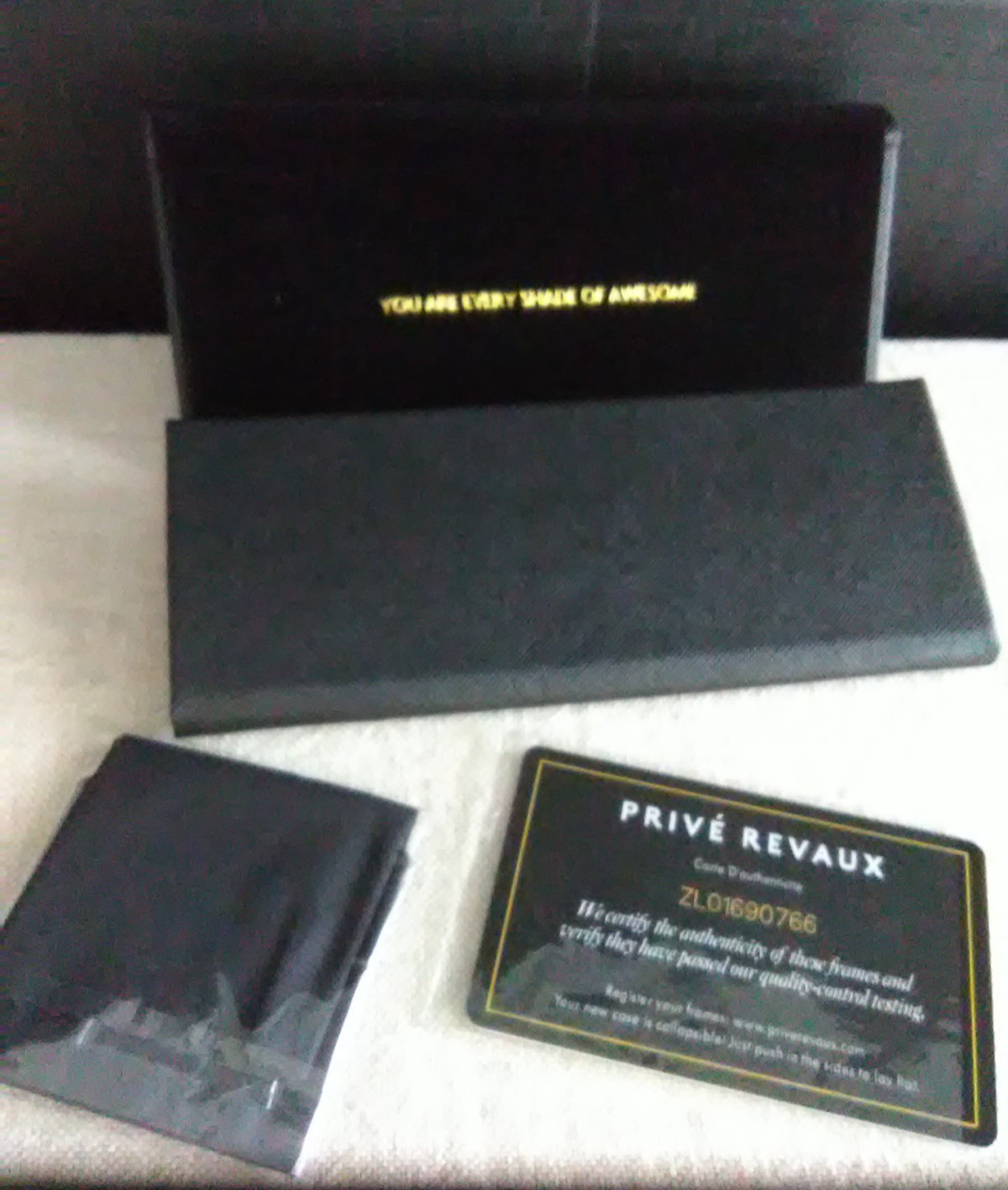 2 Prive Renaux collapsible triangular eyeglass cases for glasses & sunglasses