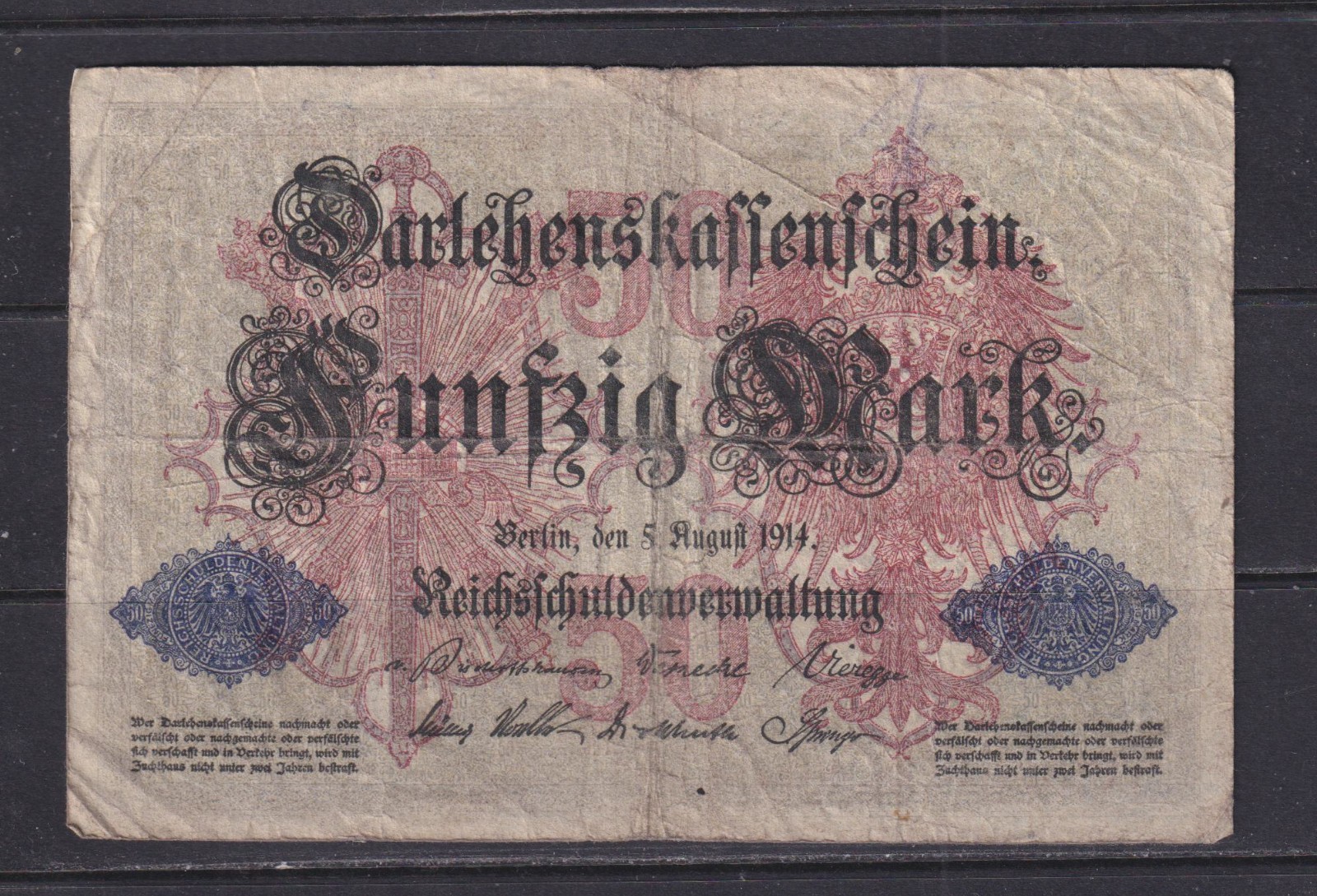 GERMANY - 1914 50 Marks Circulated Banknote (2)