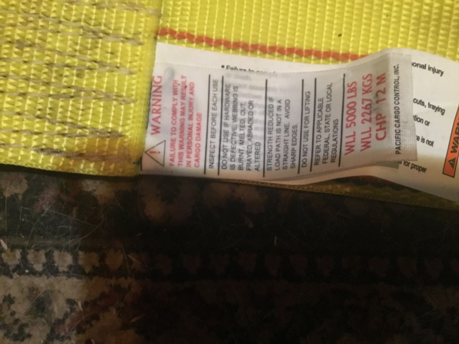 30' x4" winch-strap flat for flatbed with d ring, 12,000#, yellow. Load strap.