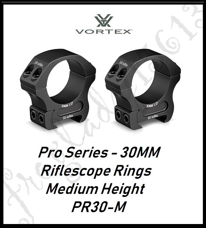 VORTEX OPTICS Pro Series 30MM Riflescope Rings  - Medium Height - PR30-M