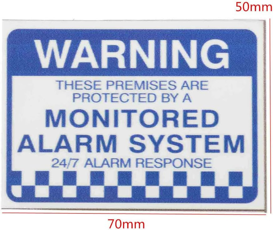 8Pcs Security Alarm System Sign for Home,Waterproof Warning Security Stickers Mo