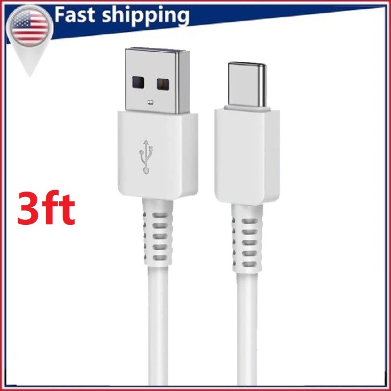 3ft USB Type C Data Cable Charging USB-A to USB-C Charger Cord For Phone Tablets