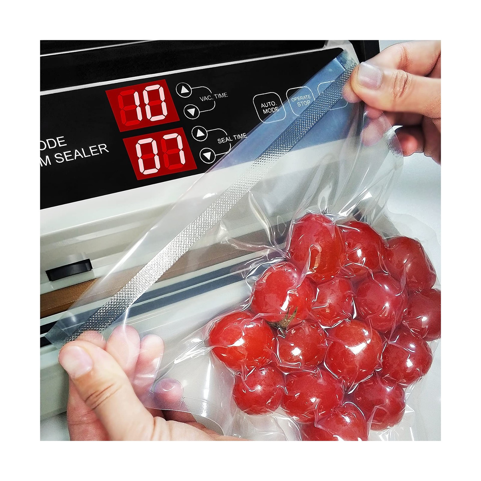 Magic Seal Vacuum Sealer + Smooth Flat bag Rolls (12''x50'-2 rolls)