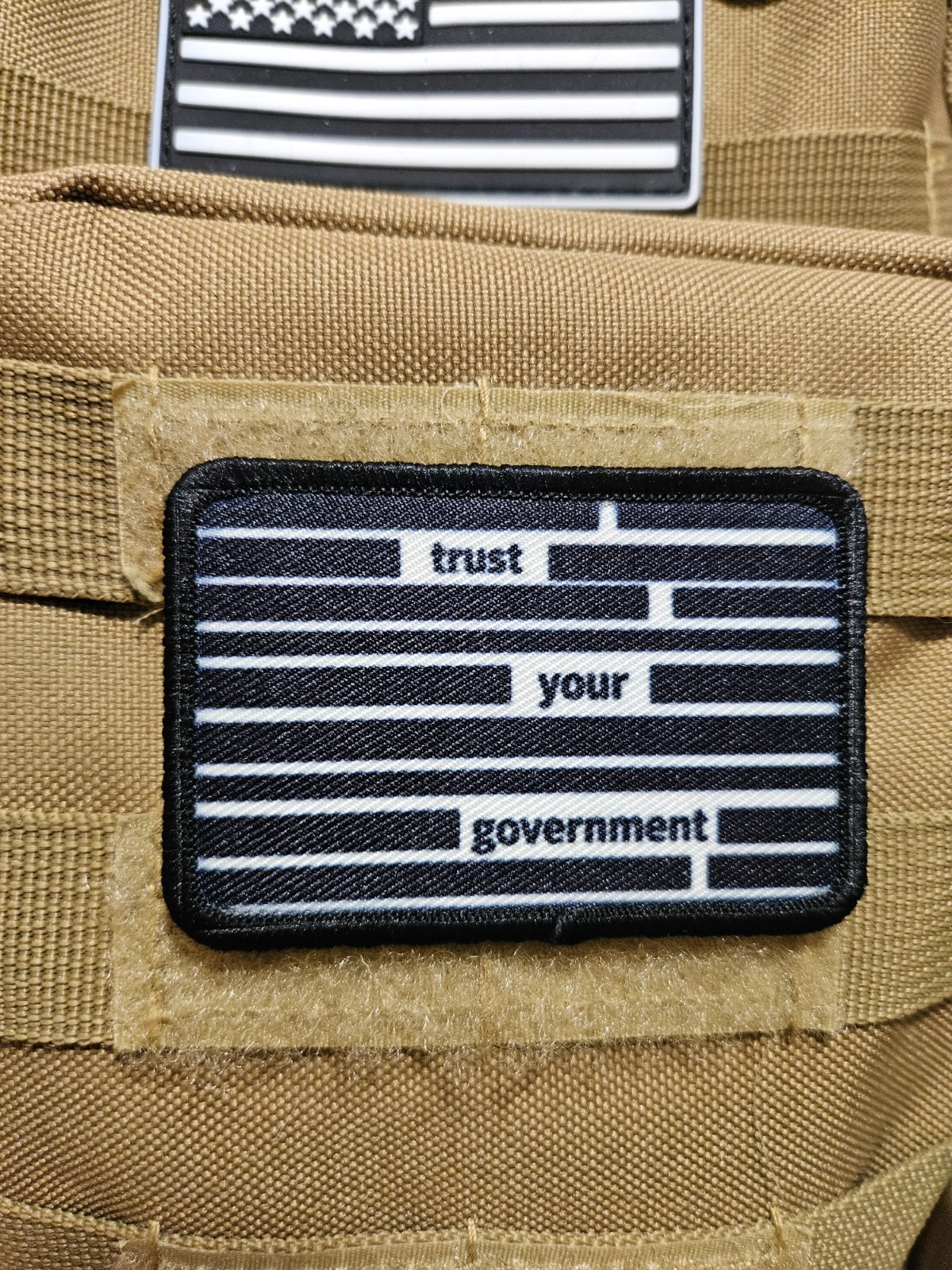 Trust your government redacted documment meme 2"x3" hook & loop tactical patch