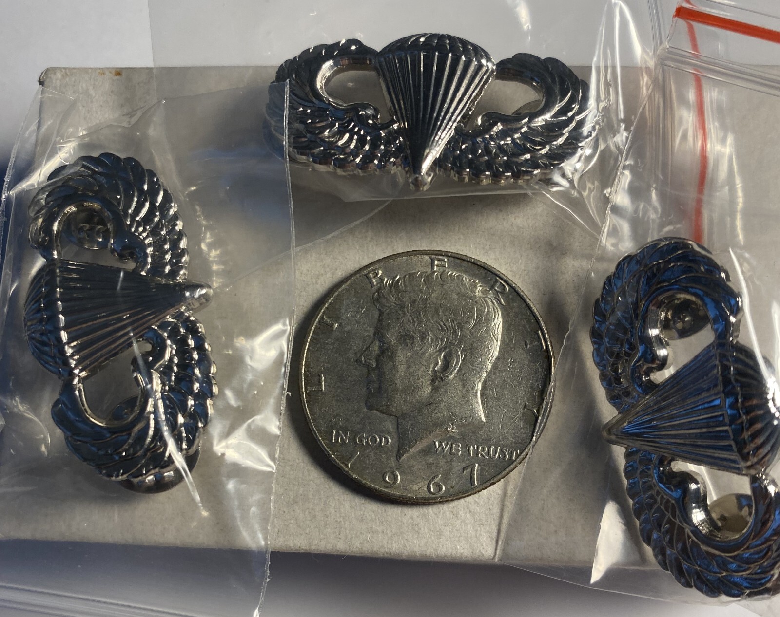 US ARMY Airborne Paratrooper Jump Wings 3-Pack Regulation w/Mirror Finish