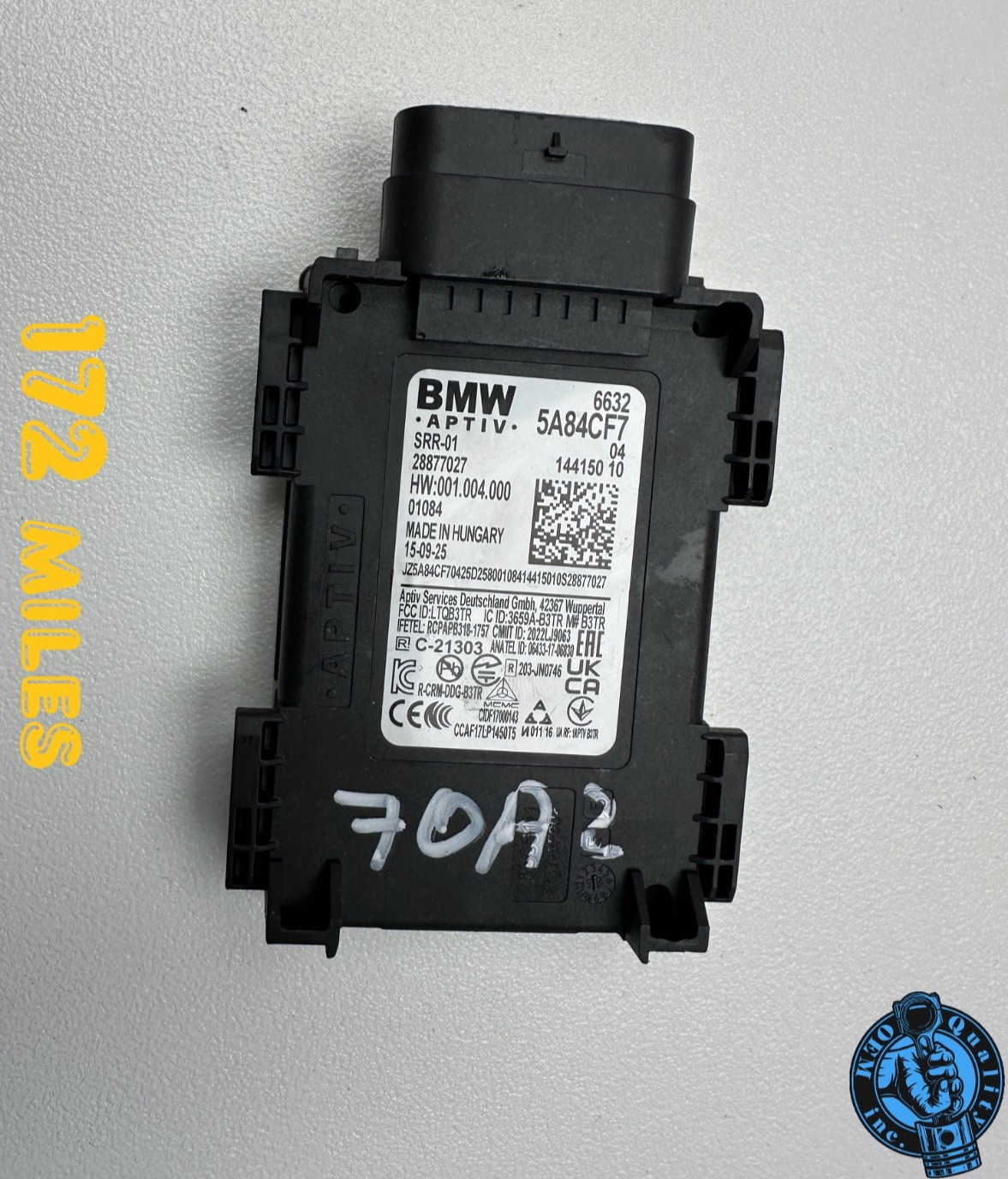 19-26 BMW 4 5 7 8 X3 X4 X5 X6 X7 Z4 SUPRA BLIND SPOT RADAR SENSOR CONTROL MODULE