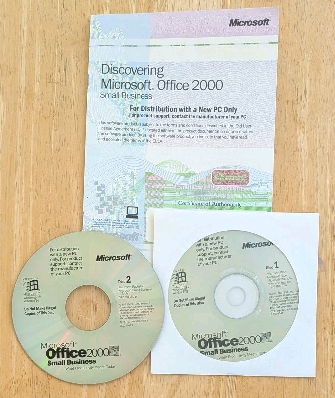 Discovering Microsoft Office 2000 Small Business ➜  2 Discs + COA