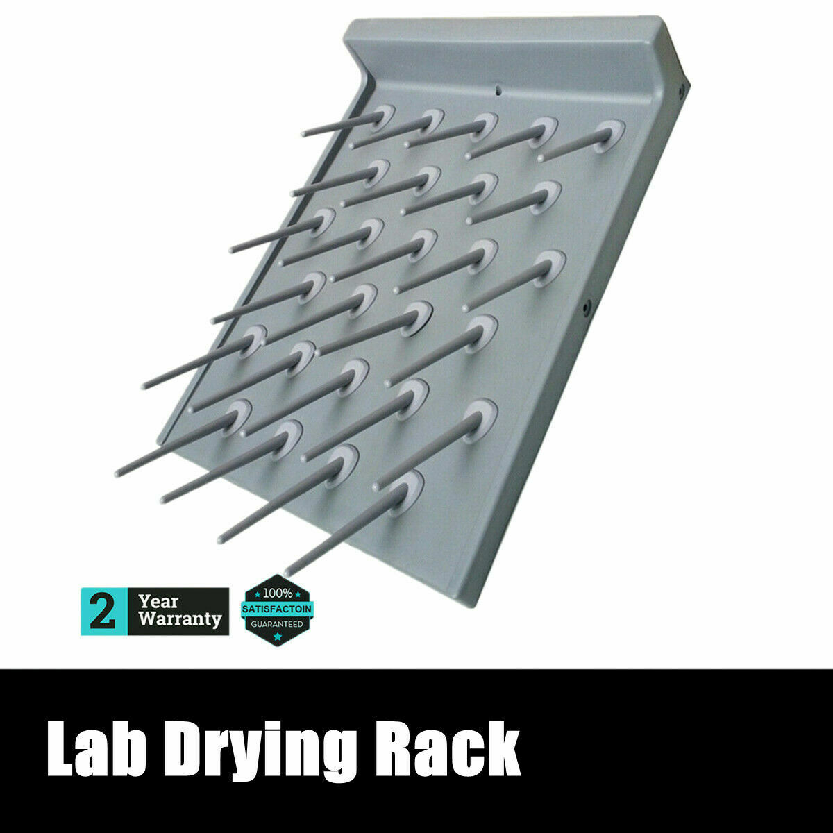 2 X Laboratory Drying Rack PP 27 Removable Pegs Wall Mount Lab Cleaning Dry
