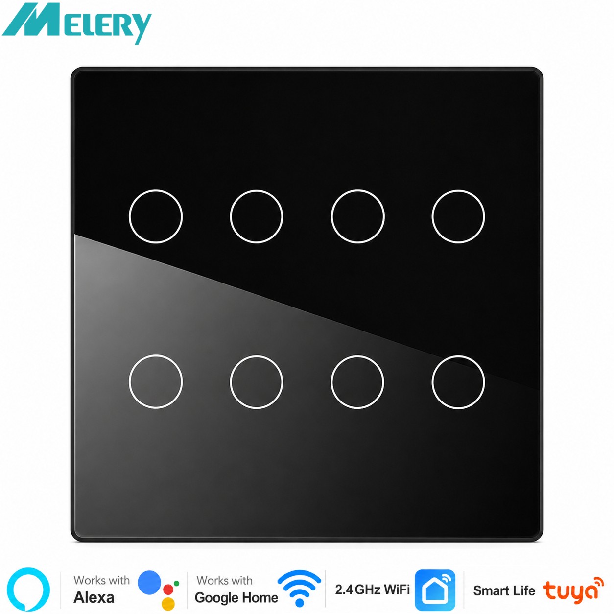 Tuya WiFi Brazil Smart Switch 4/6/8 Gang Wall Light Switch Smart Home Touch Pane
