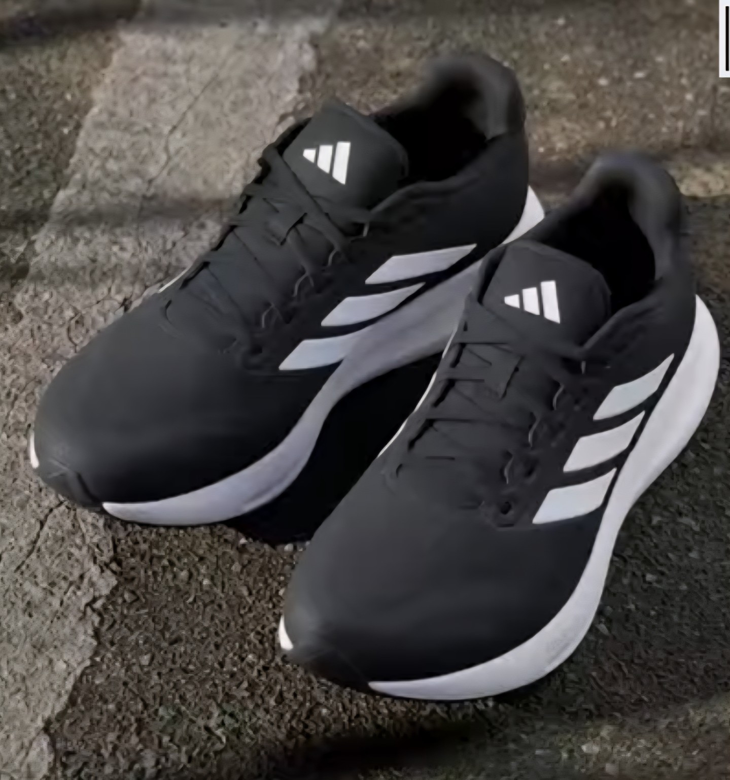 adidas Runfalcon 5 Men's Running Shoes Black and White US 11.5 Breathable