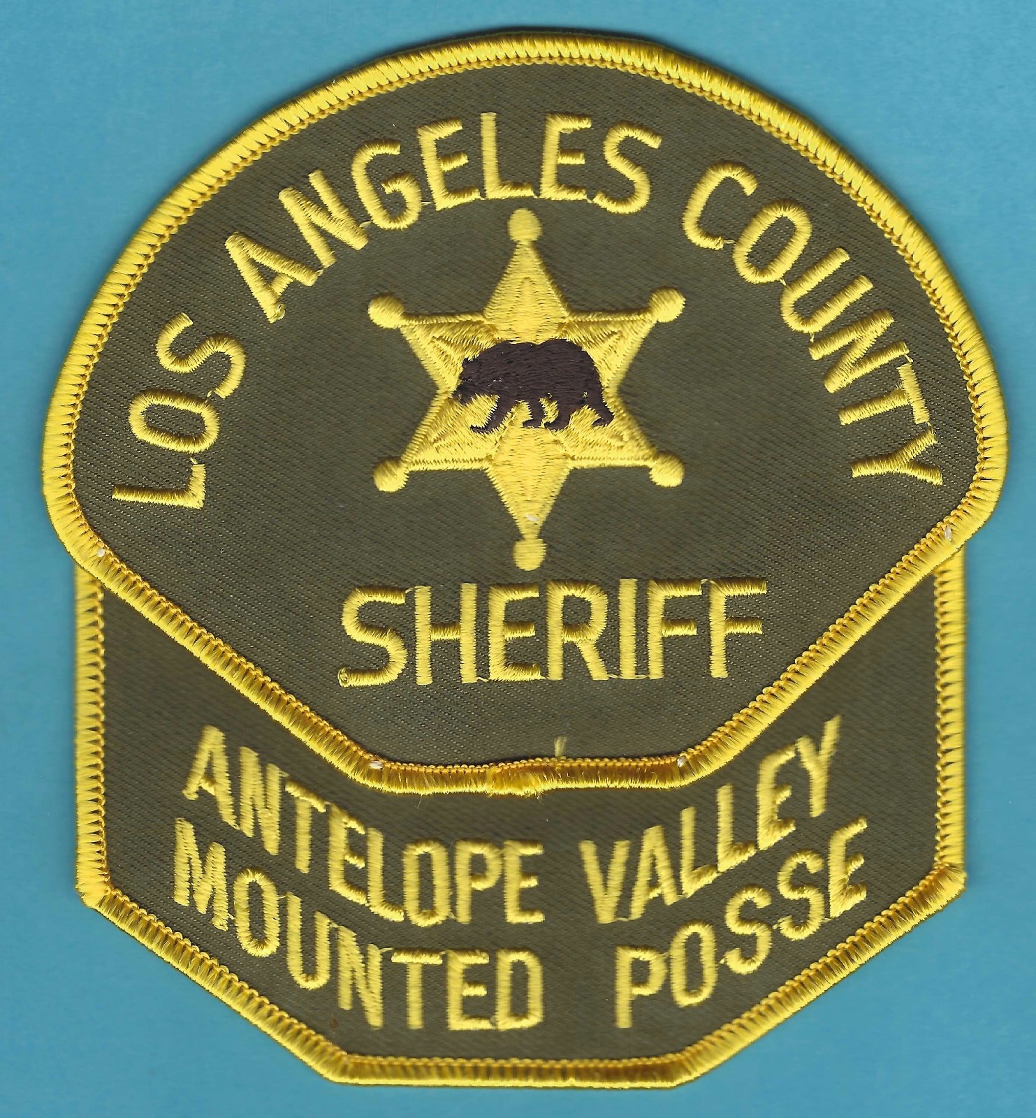 LOS ANGELES CALIFORNIA SHERIFF ANTELOPE VALLEY MOUNTED POSSE SHOULDER PATCH