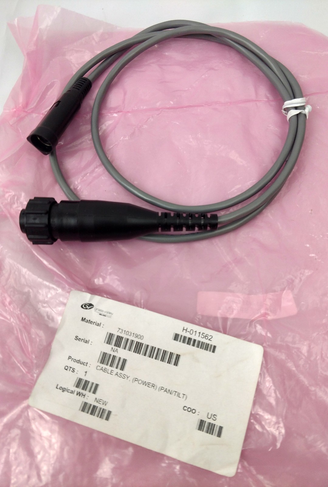 Grass Valley Belden H-011562 Cable Assy Power Pan/Tilt Cable Adapter 4pin Female