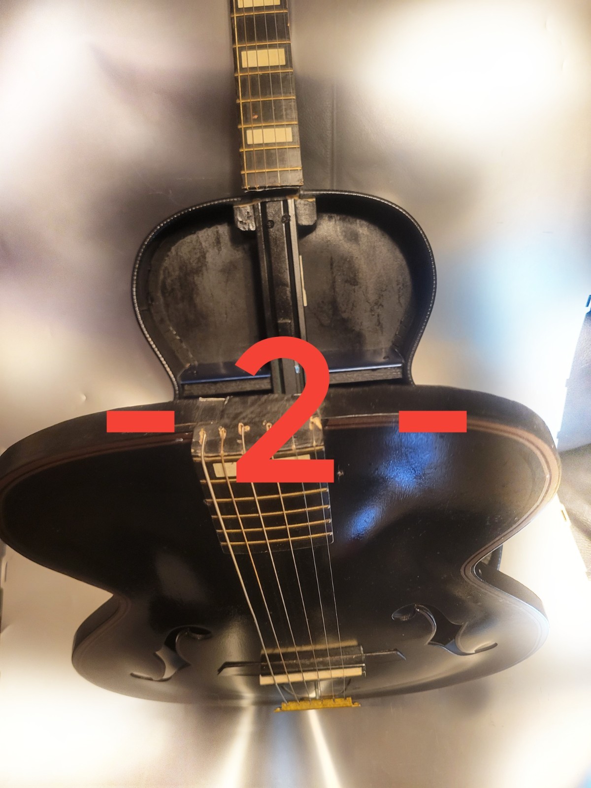Silvertone Guitar (Repurposed) Wall-mounted Accessory Cabinet ( Hidden Storage)