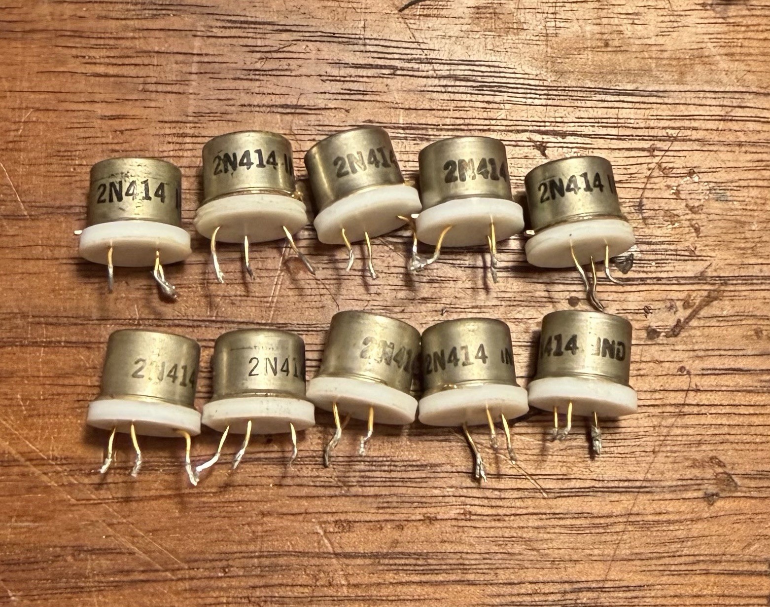 (10) 2N414 Germanium PNP Transistors Fuzz Face Guitar Pedals