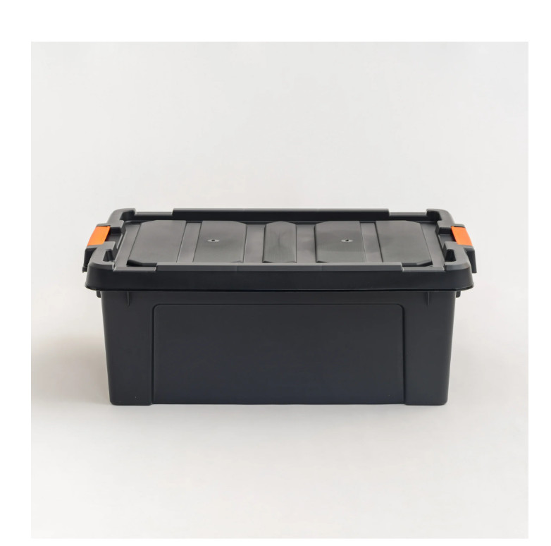 12 Gallon Plastic Storage Bins with Lids Latching Heavy Duty Containers