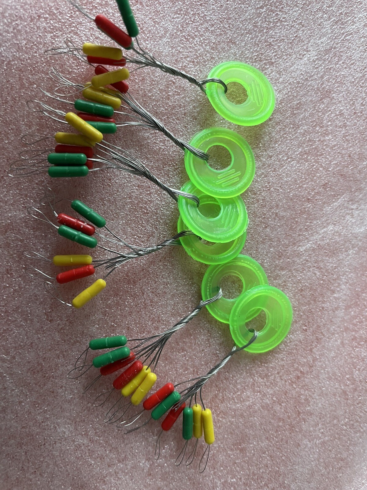 72 X Mix Sliding Float Stops Rubber Grippa Barrel Rig Buffer Line Large /small