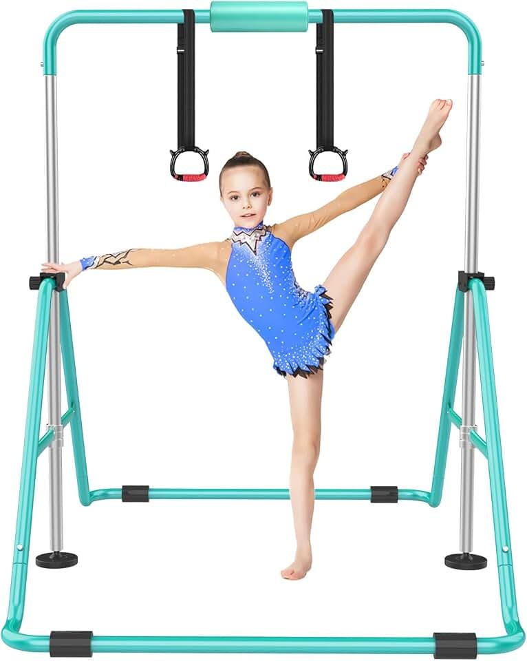 Gymnastic Bars for Kids, Adjustable Height Horizontal Bar for Home