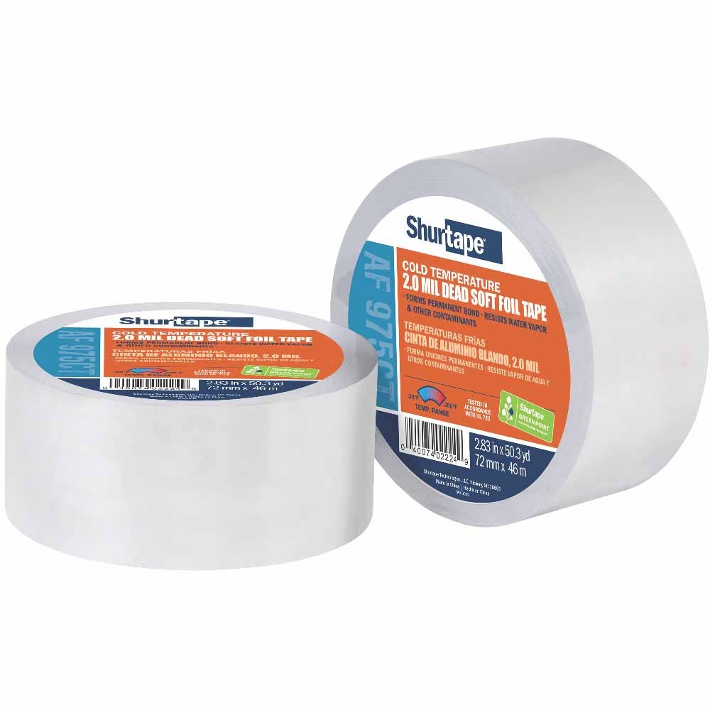 SHURTAPE 232043 Aluminum Foil Tape 2.5" 50 Yards Acrylic -20F to 260F