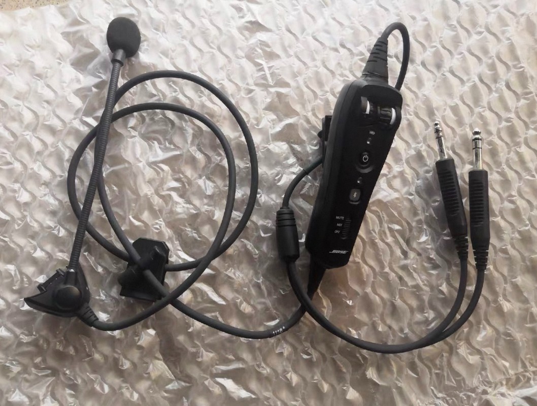 Bose A20 Bluetooth Control Module Triple Cable Boom Mic Dual GA Twin Plug Adapte