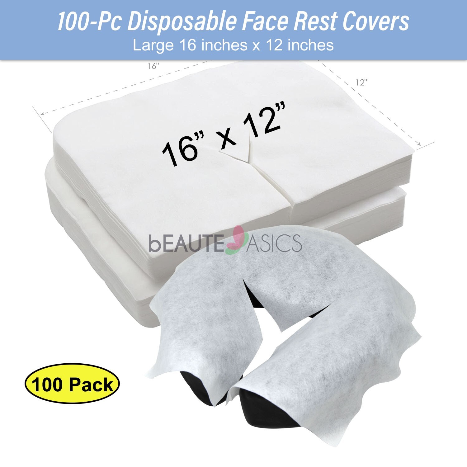 200 Pcs Disposable Massage Table Face Rest Headrest Cradle Covers - BD1211x2