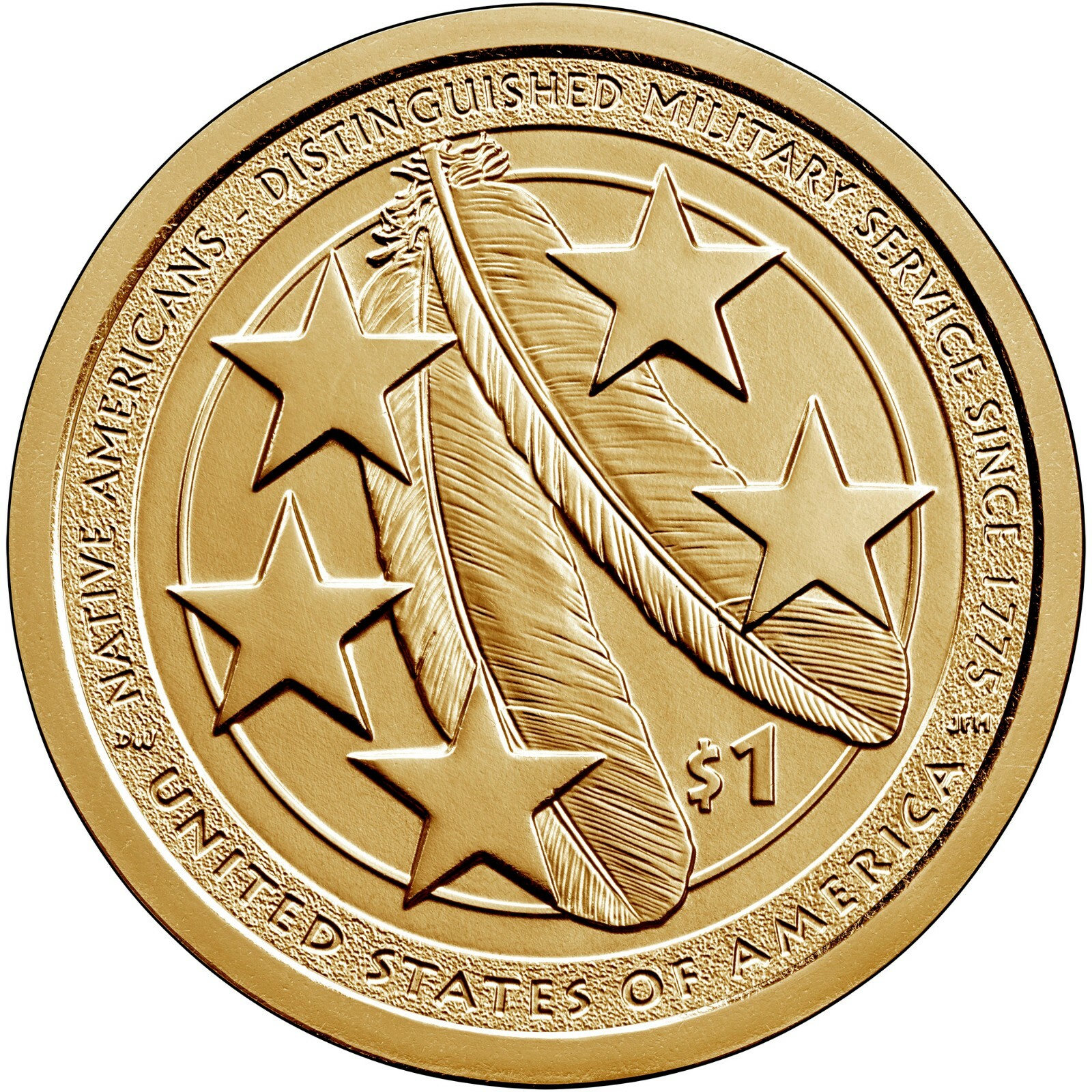 2021 D Native American Distinguished Military Service Dollar 1 Coin