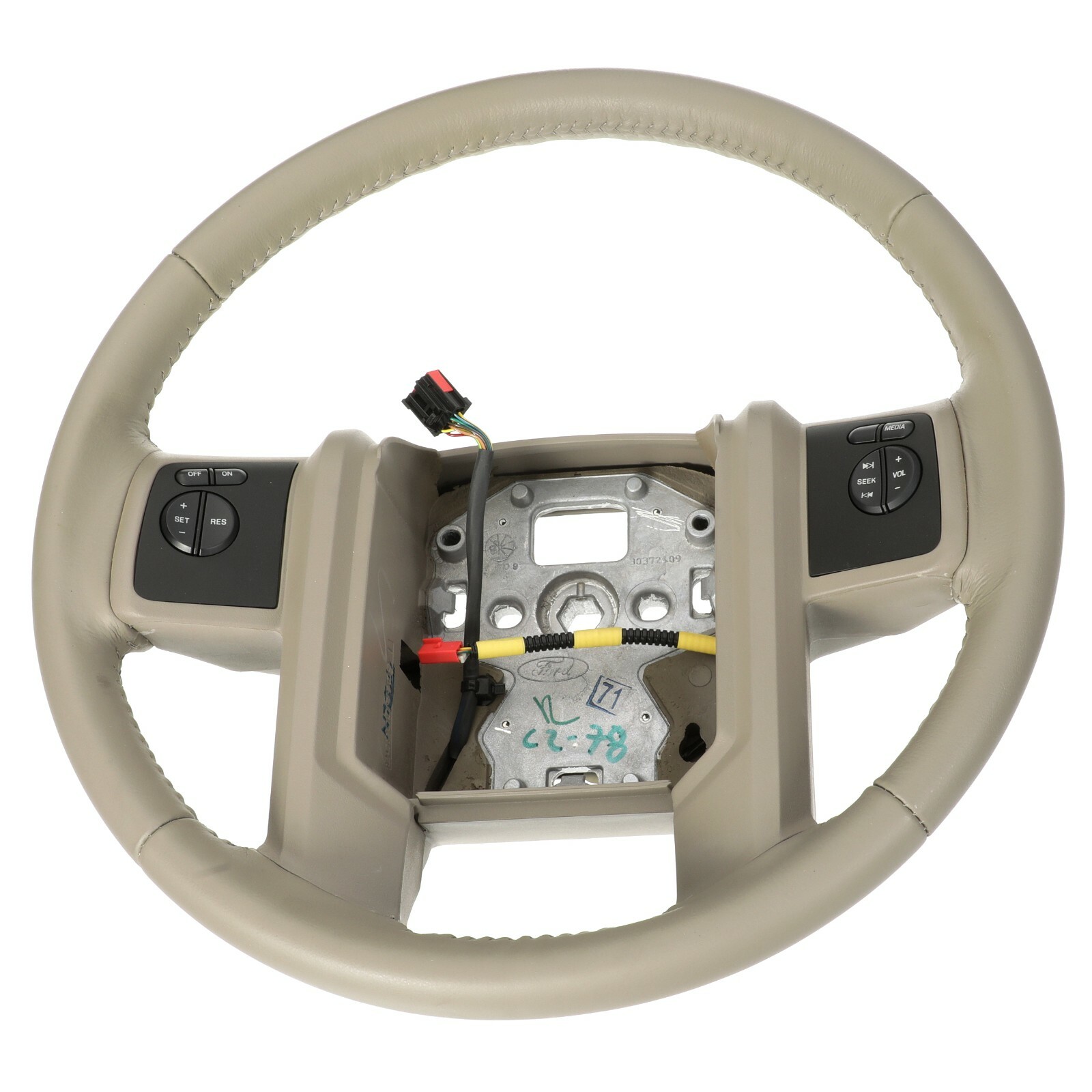 OEM NEW 2009-2010 Ford F250 Super Duty Medium Stone Leather Steering Wheel
