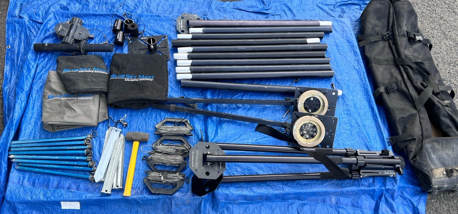 Military BlueSky AL1 Mast Antenna Ham Radio Tripod Cellular Wifi Tower 10m 31.5’
