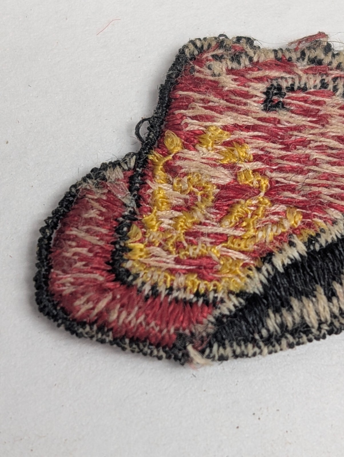 Vintage Cap Hat Patch Red Western Cowboy Flame Fire Embroidered