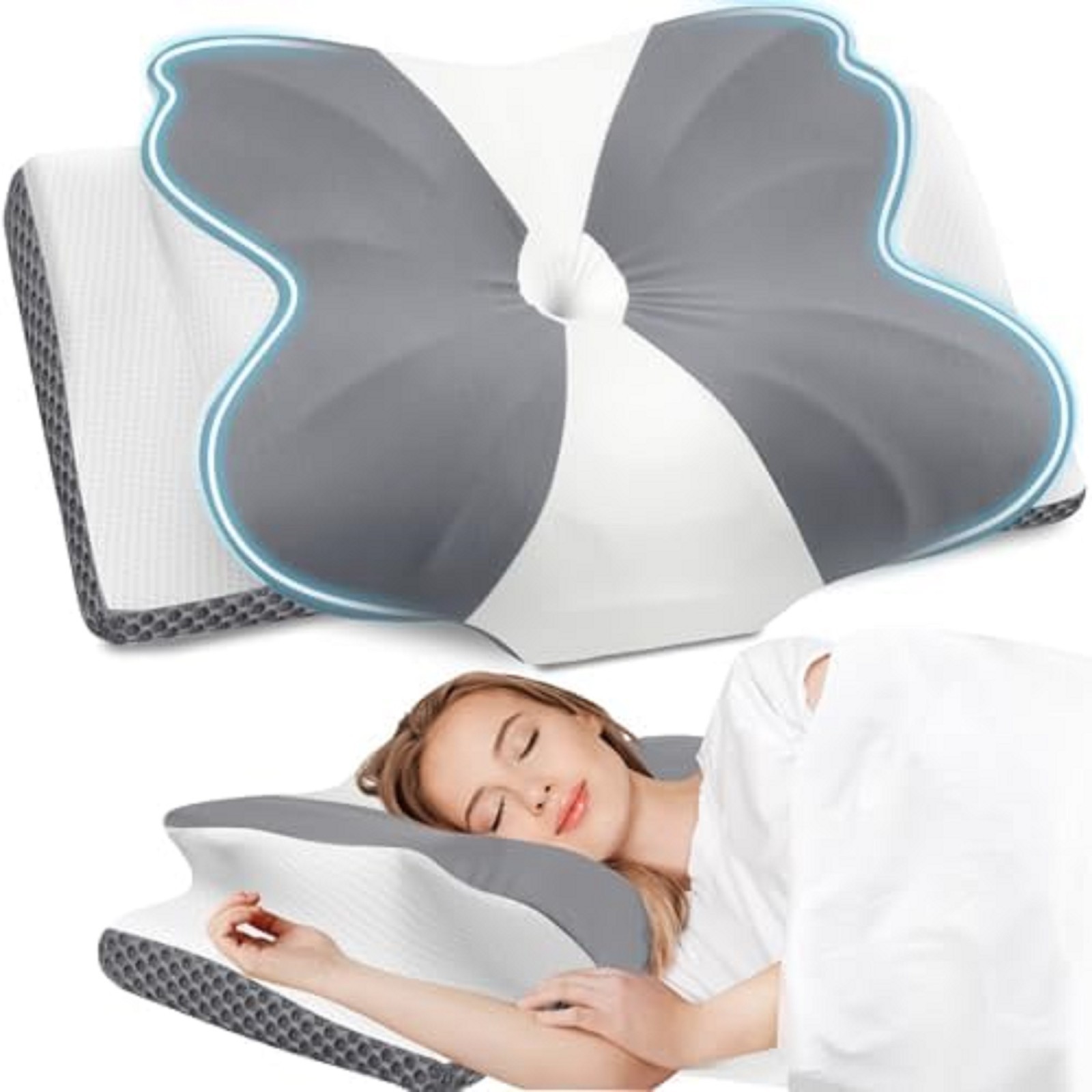 Almohadas Ortopedicas Para Cervical Alivio Dolor Cuello Foam Memory Dormir Bien