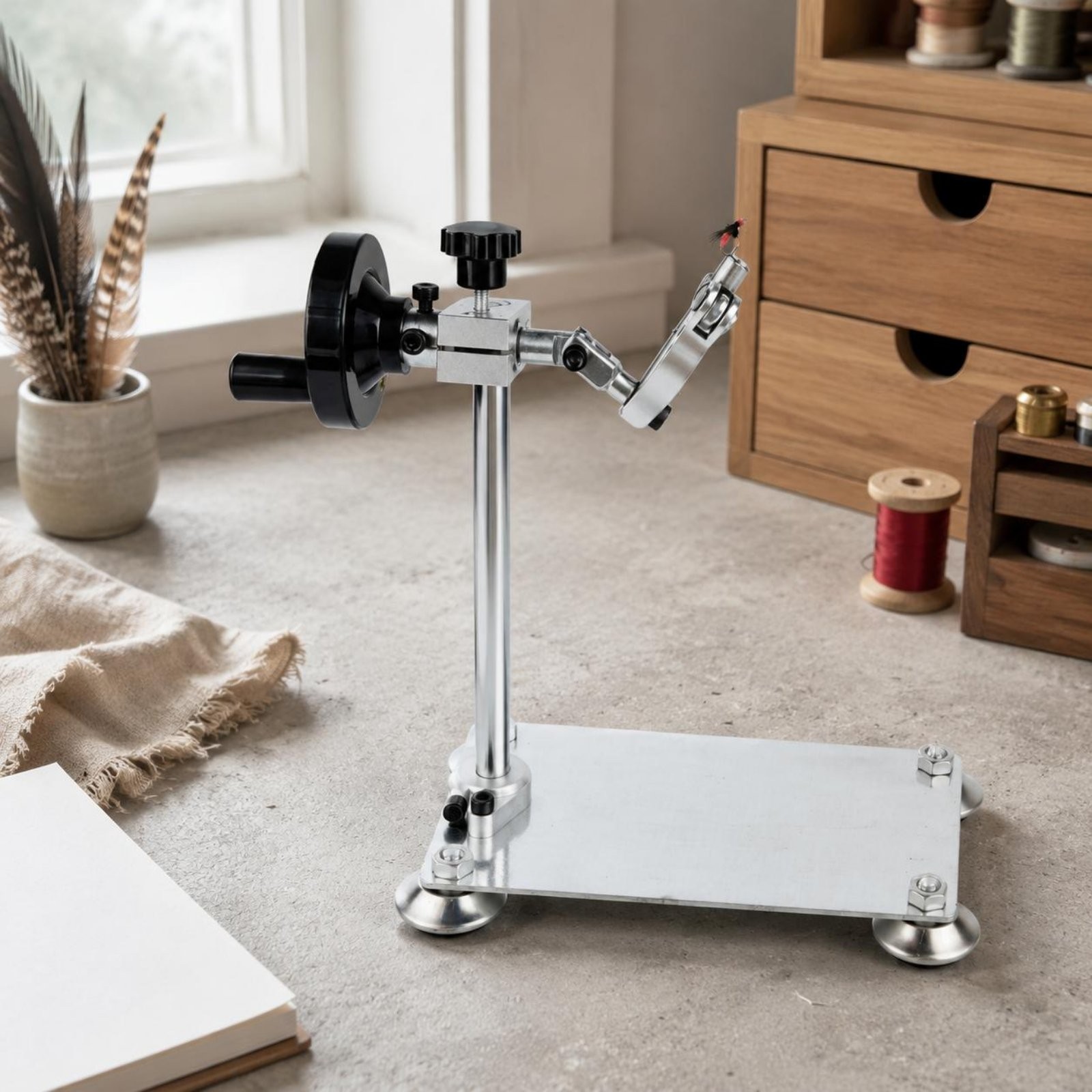 Rotary Fly Tying Vise Sturdy Duty Fly Hook Vise Easy Adjustment