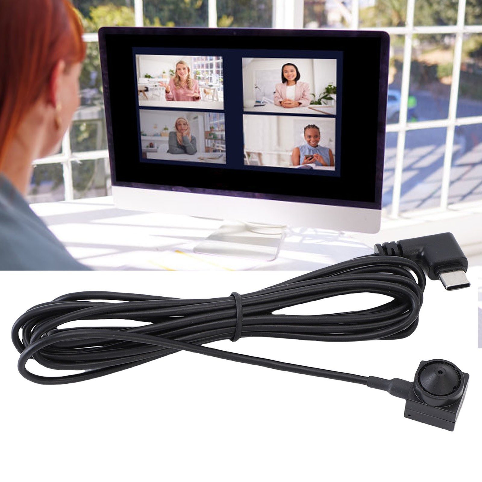 USB Center Webcam Type-c Interface 1/4in CMOS OTG Function Middle Screen Ca ULGF