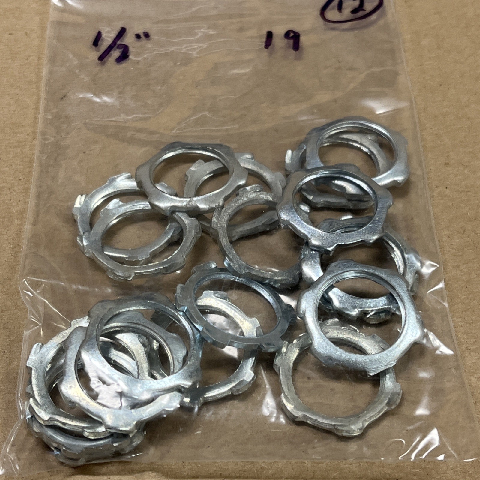 QTY 19) 1/2″ EMT Conduit Steel Rigid Conduit Locknut