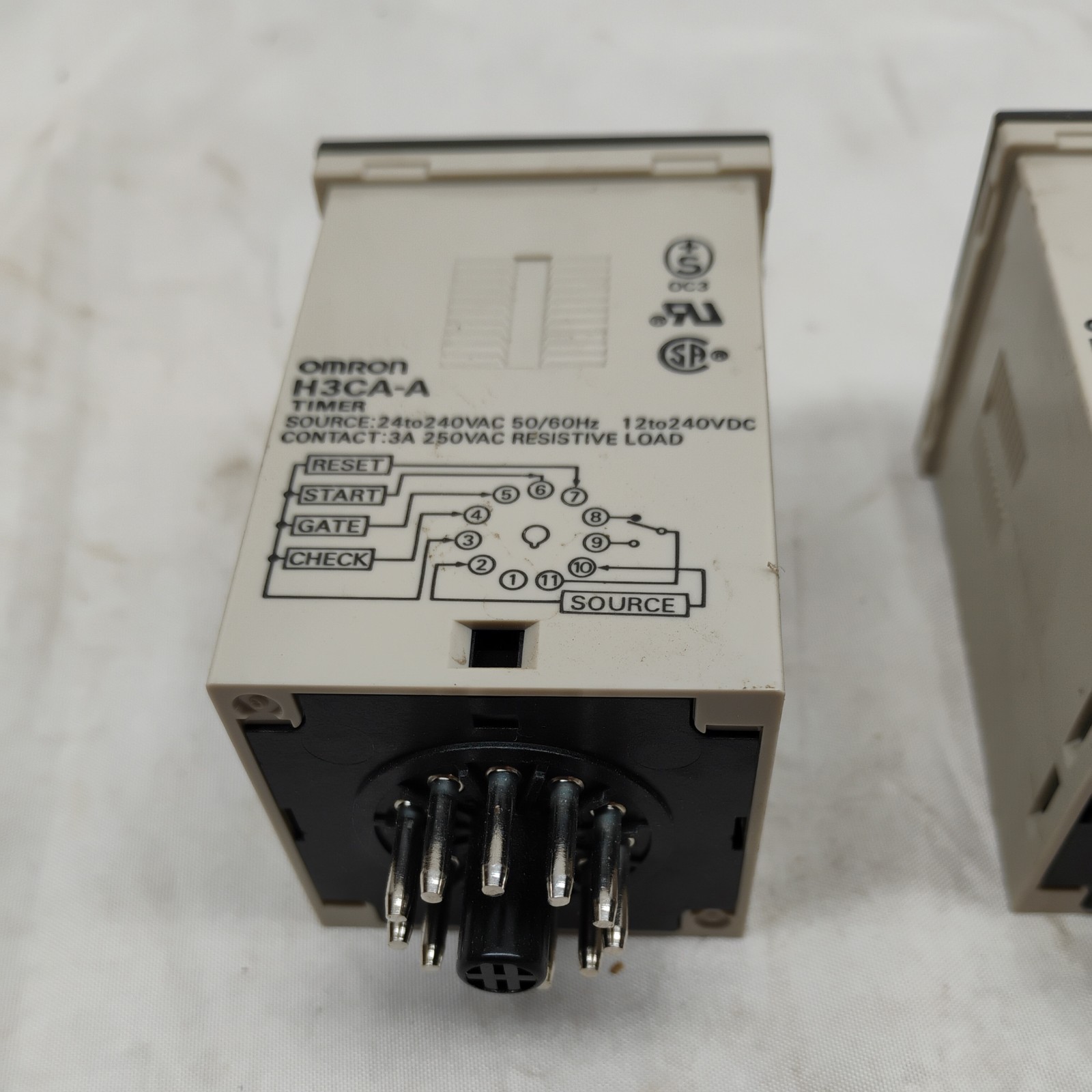3X Omron H3CA-A Digital Timer Relay 11 pin With Relay Socket 27E892
