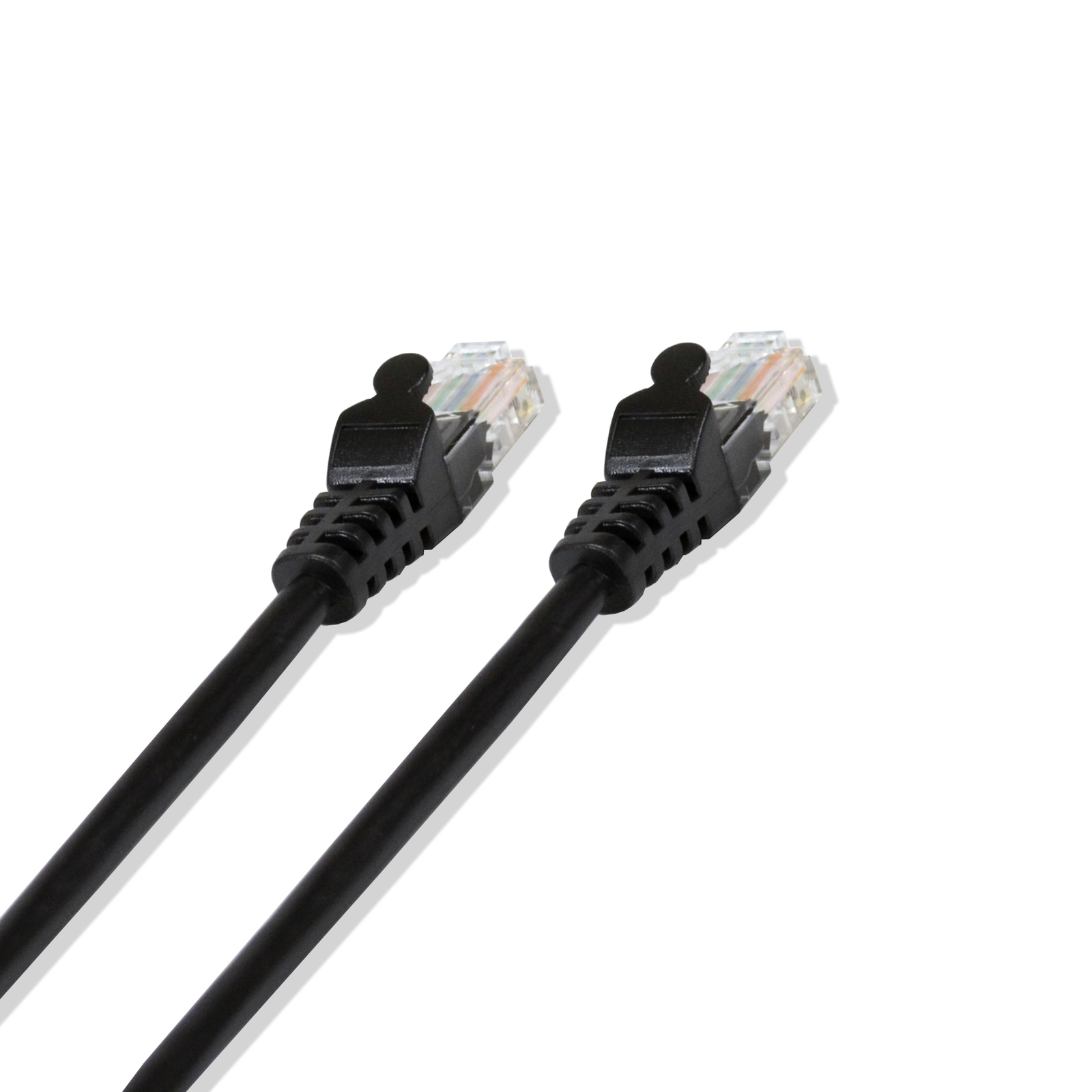 1FT Cat5e UTP Ethernet Network Patch Cable RJ45 Lan Wire Black (25 Pack)