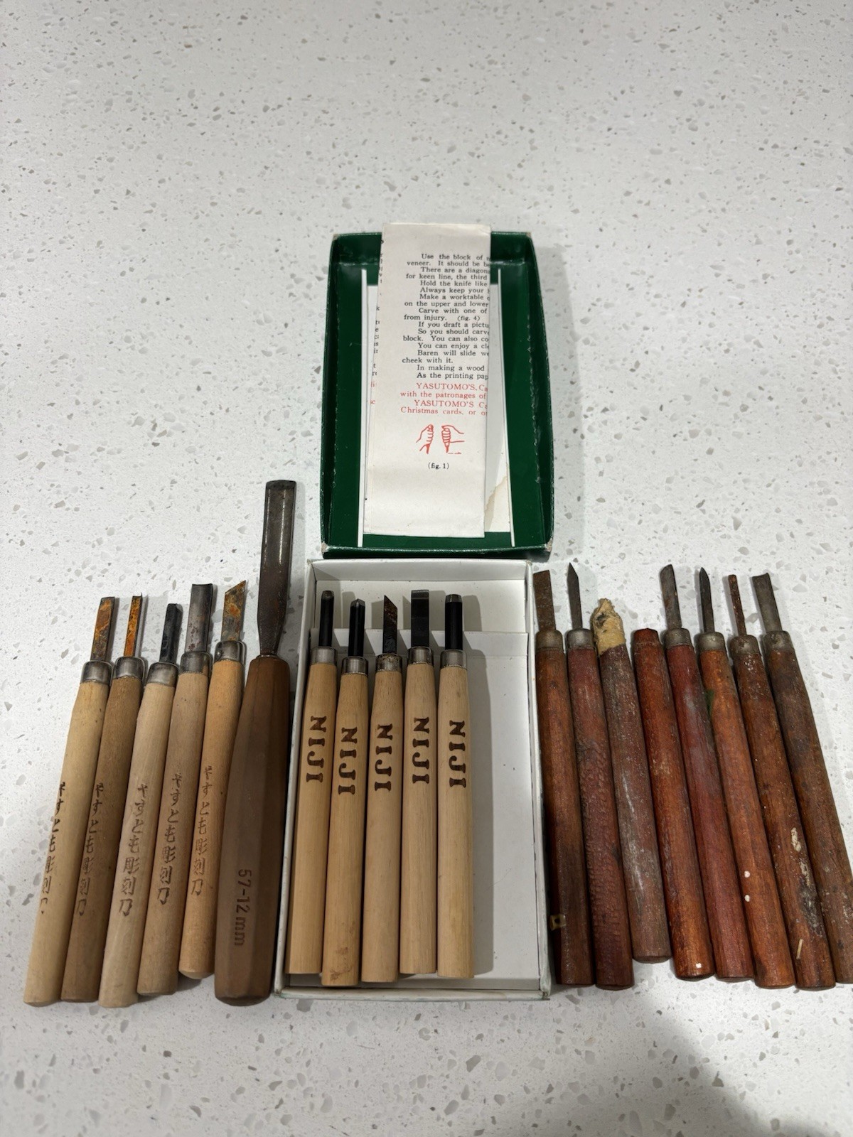 Vintage Japanese Wood Carving Knives Wood Working Yasutomo Niji & More *READ*