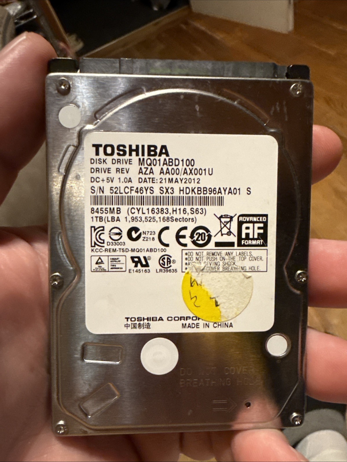 Xbox One S 1TB internal hard drive Tested Wiped
