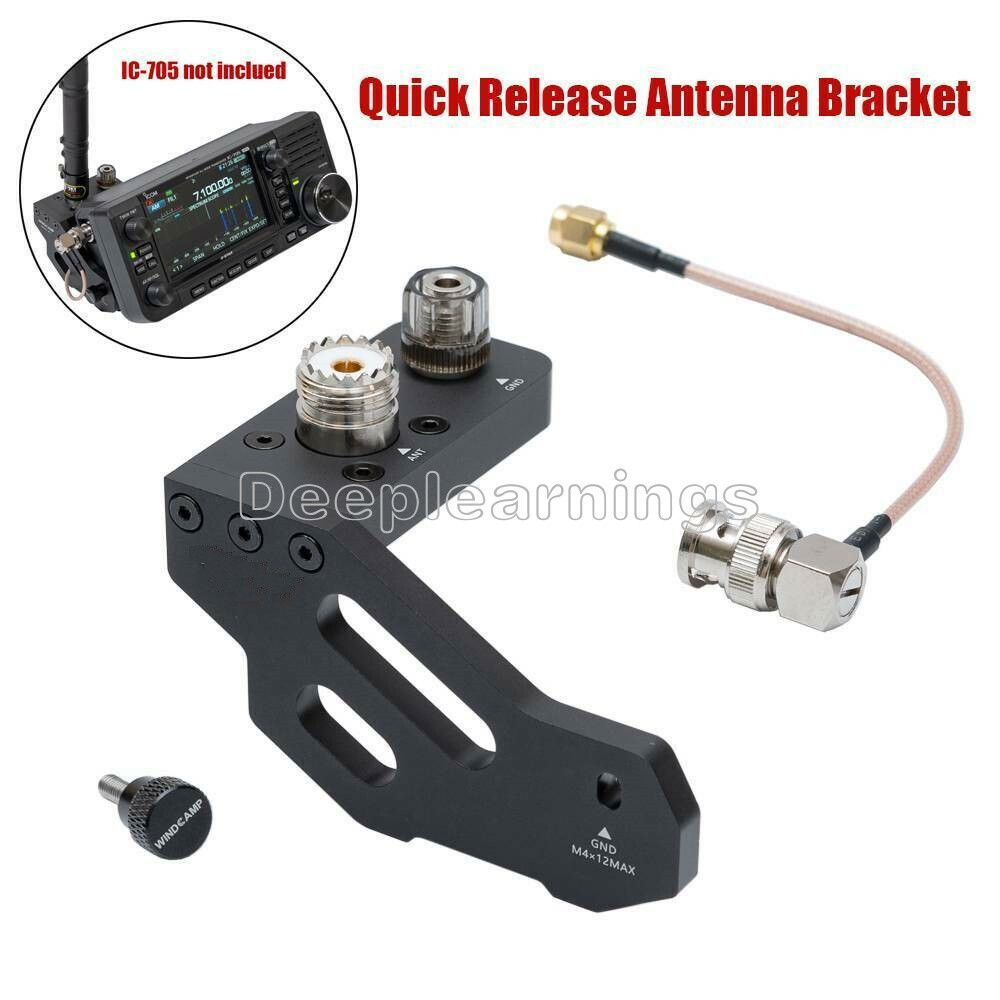 Quick Release Antenna Bracket Holder For IC-705 ICOM Portable Shortwave Radio