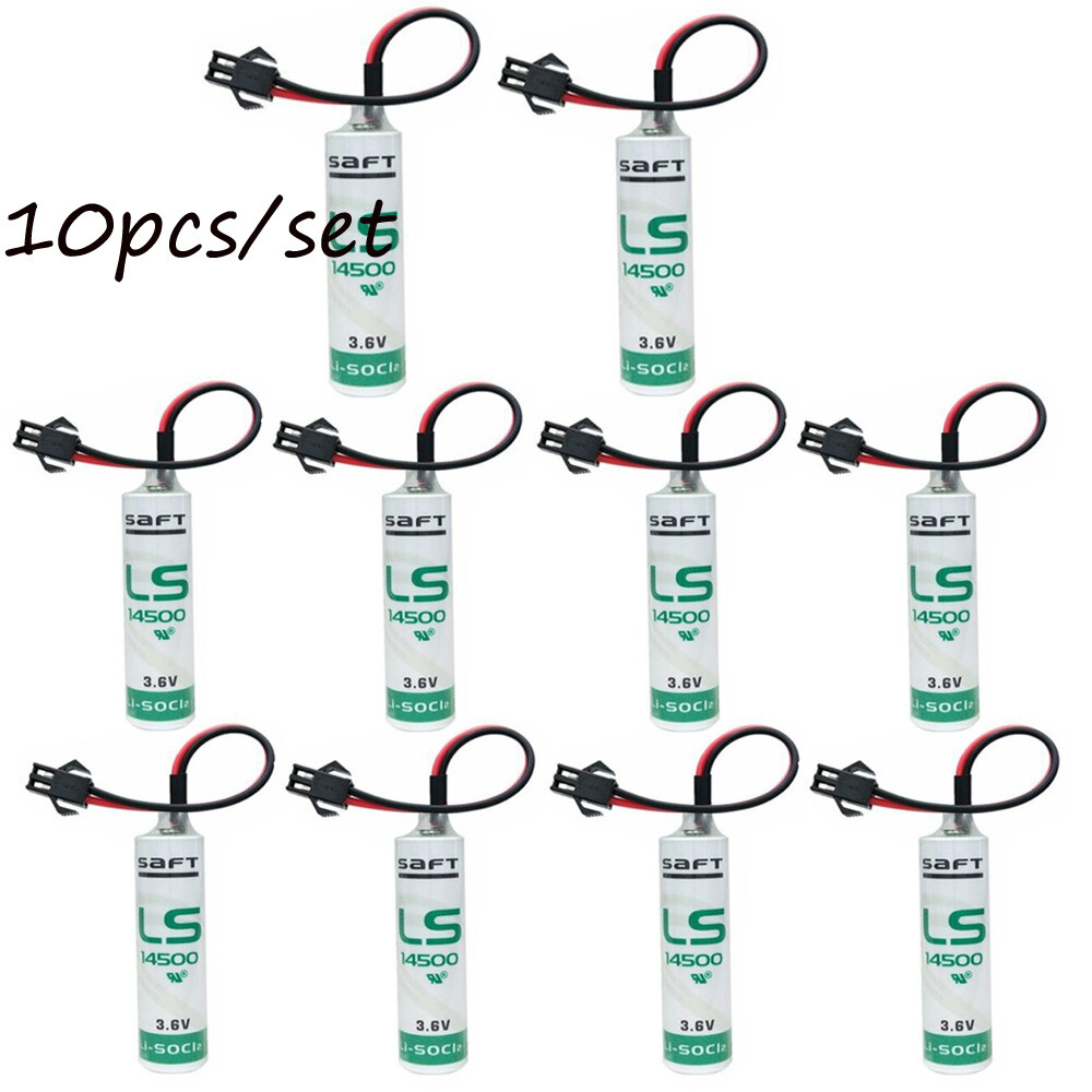 10pcs for LS 14500 LS14500 AA 3.6V 2600mAh Replace Battery With Plug US