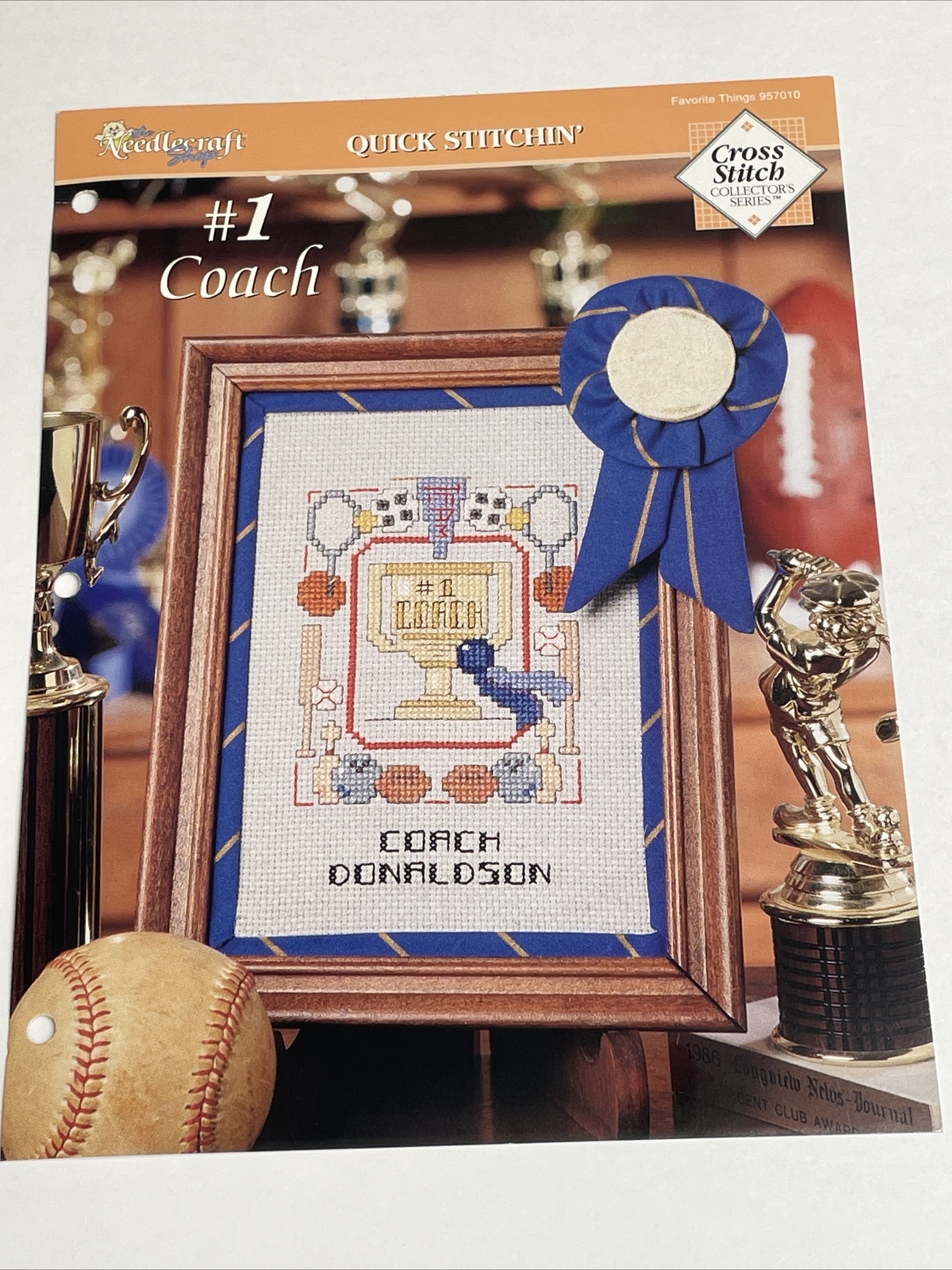 Number One Coach Quick Stitchin' Cross Stitch Pattern Needlecraft Shop