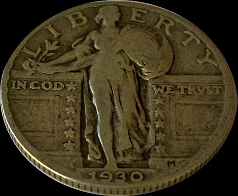 1930 Standing Liberty Quarter Fine Grade 90% Silver