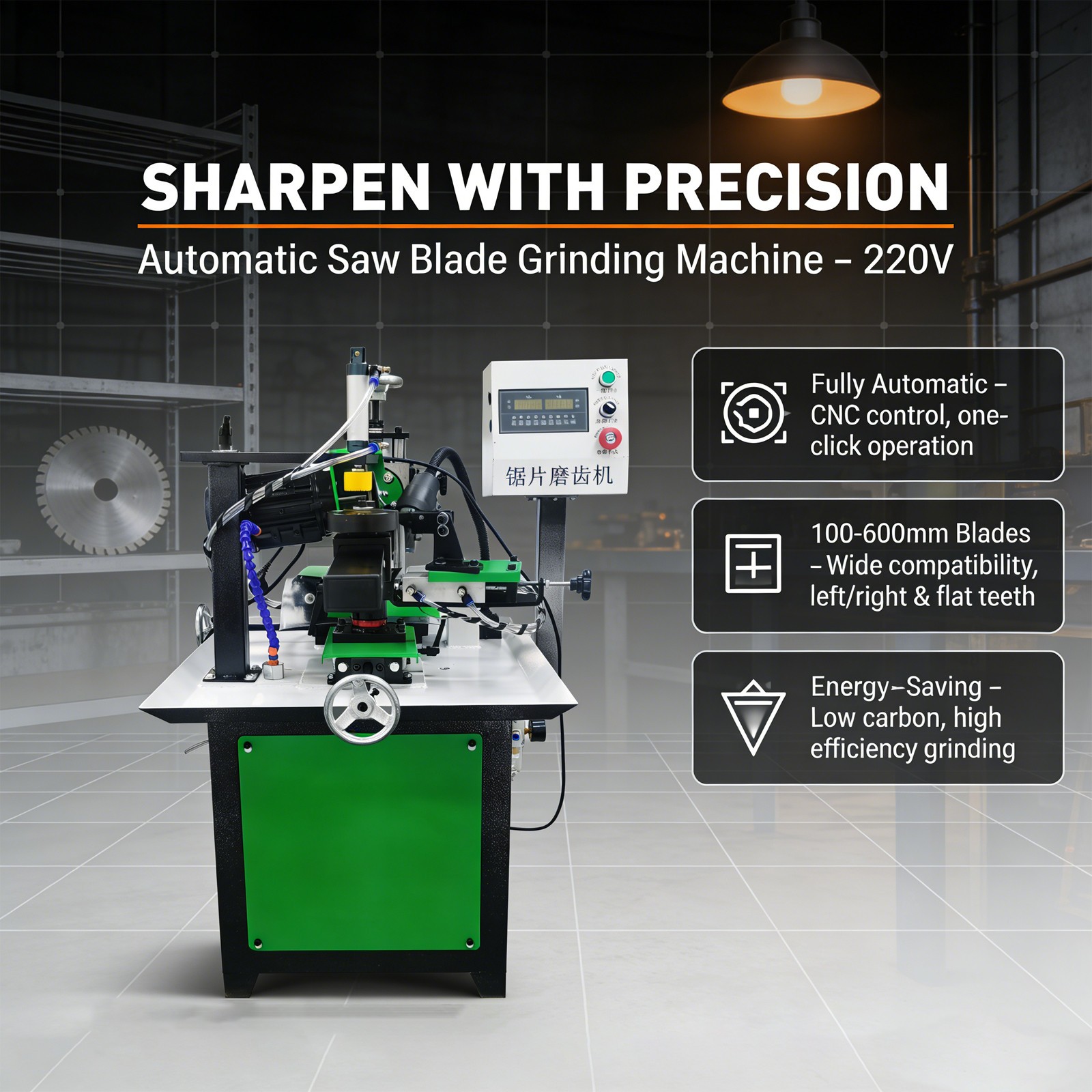 Energy Saving Fully Auto Circular Saw Blade Sharpener Tooth Grinder Saw Blades