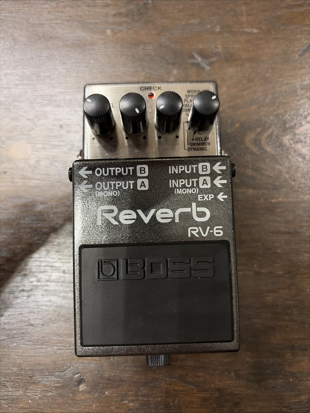 BOSS Reverb RV-6 Compact Guitar Expression Pedal Effector 8 Different Modes