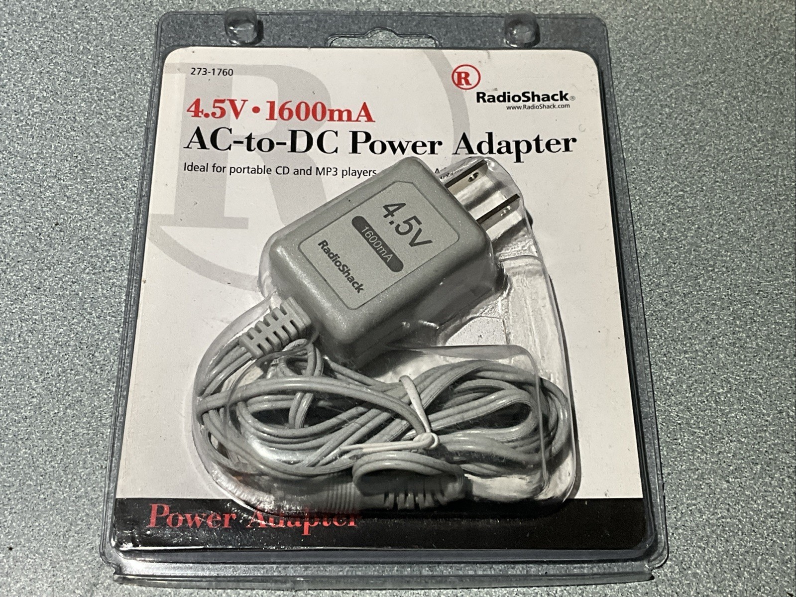 OLD NEW Radio Shack  AC to DC POWER Adapter 4.5V-1600mA model 272-1760 FREE SH