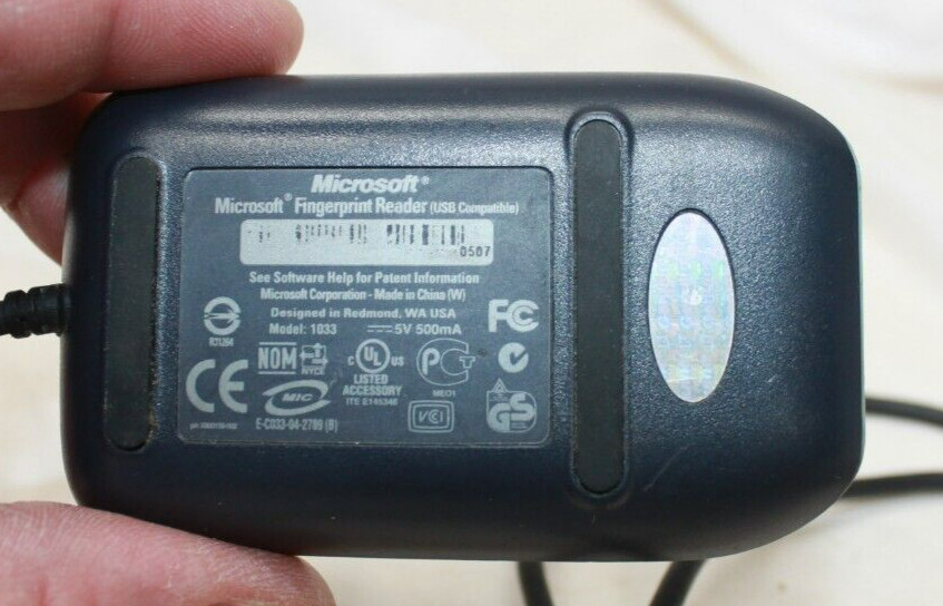 Microsoft Fingerprint Reader Usb Model 1033 -untested