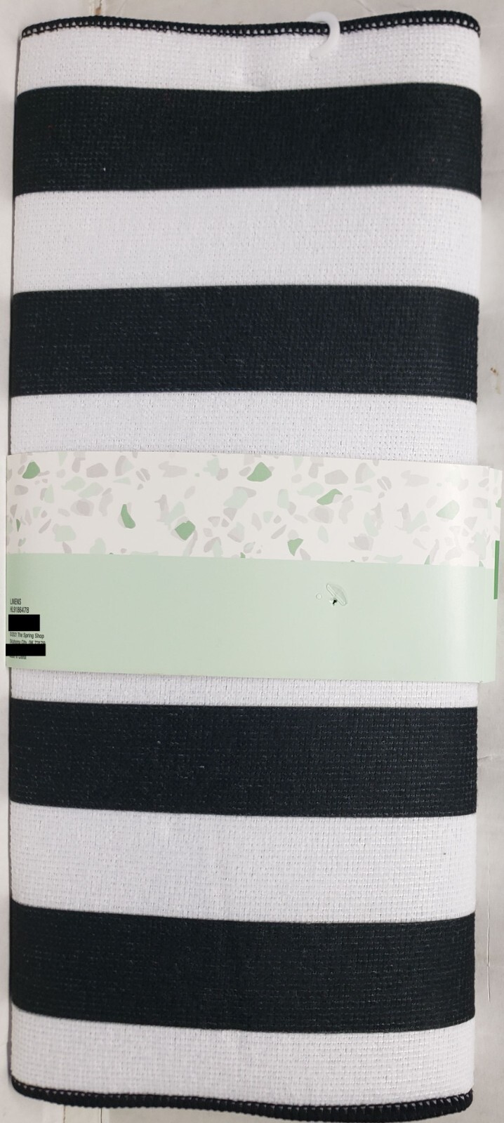 Kitchen Microfiber Drying Mat (15" x 20") BLACK & WHITE STRIPES, MI