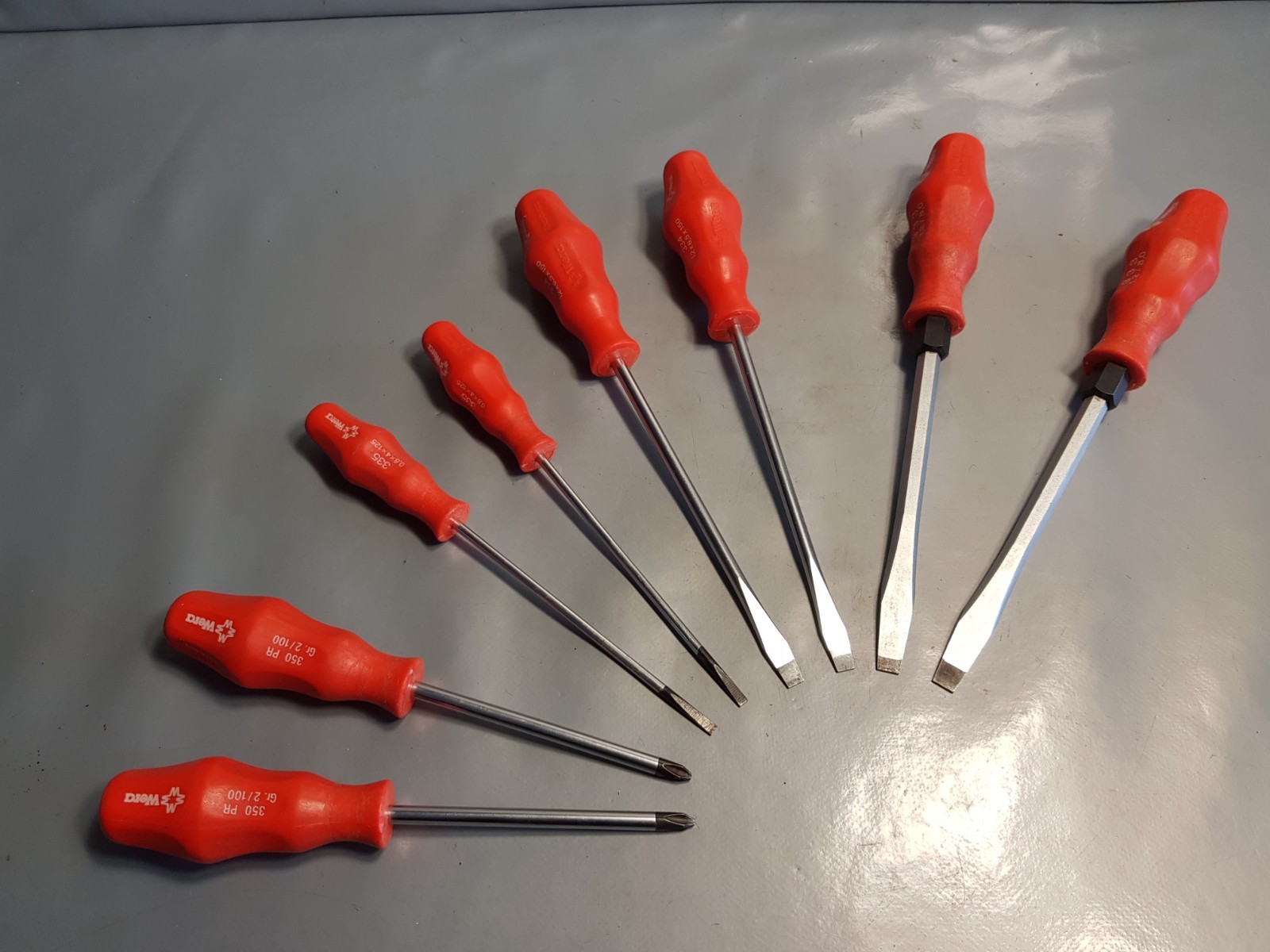 8 piece professional Wera screwdriver cross + slot ex BW Bundeswehr (KB11)