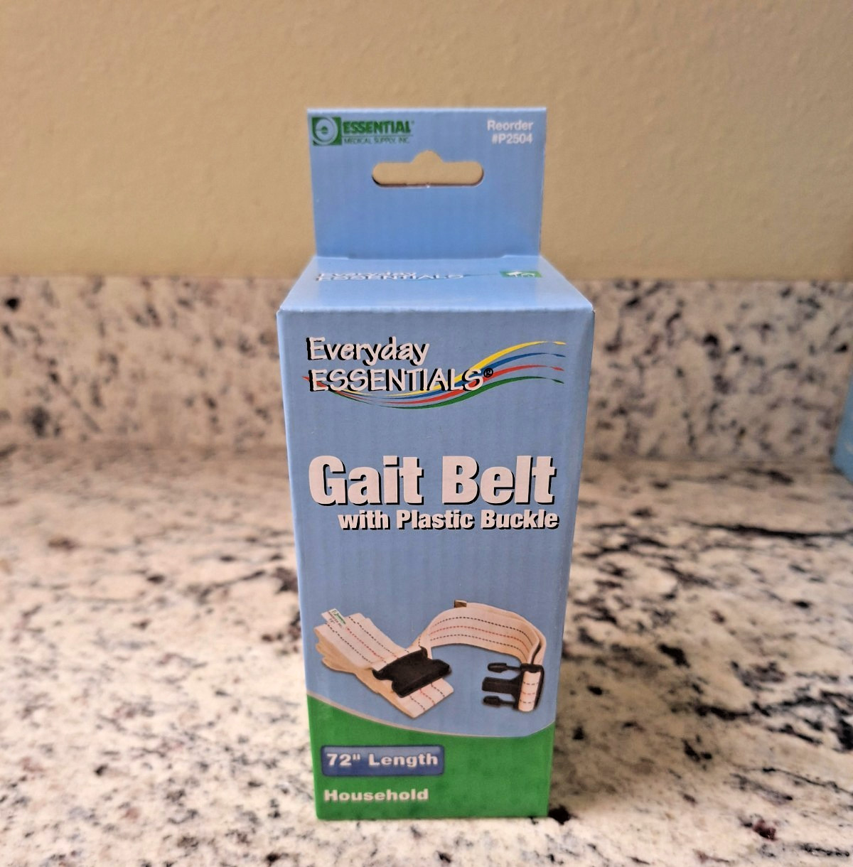 Everyday Essentials Gait Belt with Plastic Buckle 72'' Length Household