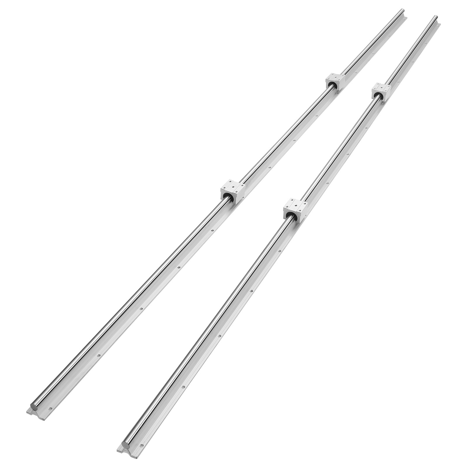 2PCS SBR16 2000mm Linear Guide Rail Slide Rail 4 PCS SBR16UU Bearing Block